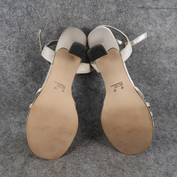 Mudd Shoes Womens 8 Strappy Pumps Heels Ankle Strap Retro Y2k Fashion Metallic - Picture 12 of 15